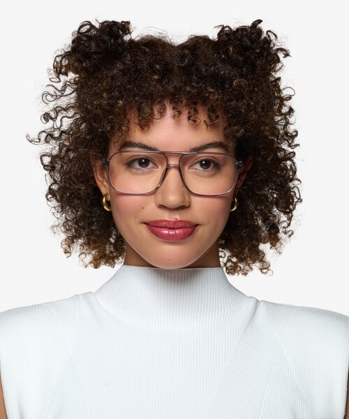 Baylor Clear Gray PlasticEyeglass Frames for Women from EyeBuyDirect