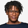 Baylor Shiny Black PlasticEyeglass Frames for Men from EyeBuyDirect