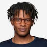 Tegan Clear Orange PlasticEyeglass Frames for Men from EyeBuyDirect
