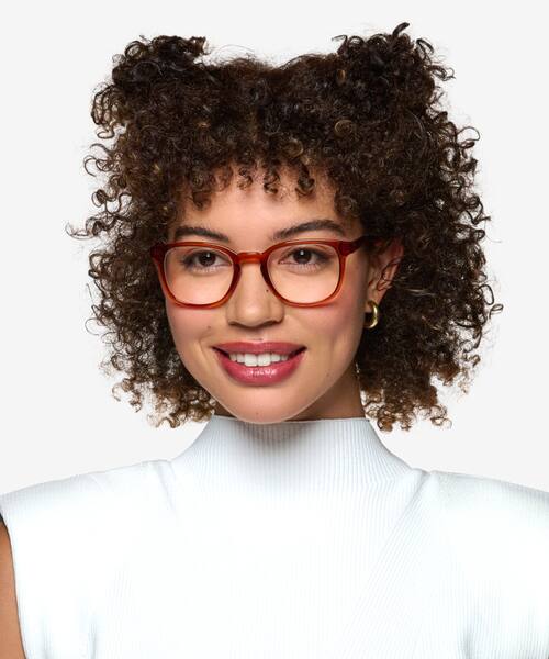 Clear Orange Tegan -  Plastique Lunettes de vue