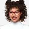 Tegan Clear Orange PlasticEyeglass Frames for Women from EyeBuyDirect