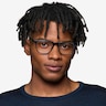 Thayer Clear Navy PlasticEyeglass Frames for Men from EyeBuyDirect