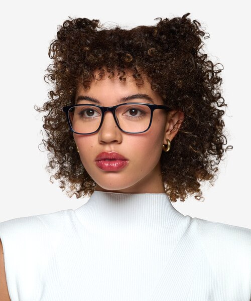 Thayer Clear Navy PlasticEyeglass Frames for Women from EyeBuyDirect