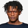 Larkin Clear Orange PlasticEyeglass Frames for Men from EyeBuyDirect