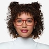 Larkin Clear Orange PlasticEyeglass Frames for Women from EyeBuyDirect