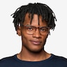 Larkin Clear Brown PlasticEyeglass Frames for Men from EyeBuyDirect
