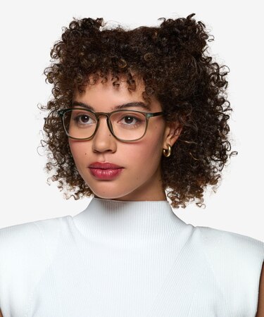 Clear Green  Larkin -  Plastic Eyeglasses