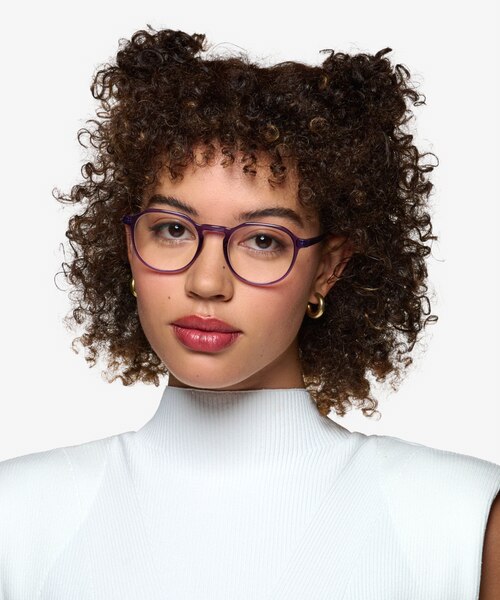 Monti Clear Purple PlasticEyeglass Frames for Women from EyeBuyDirect