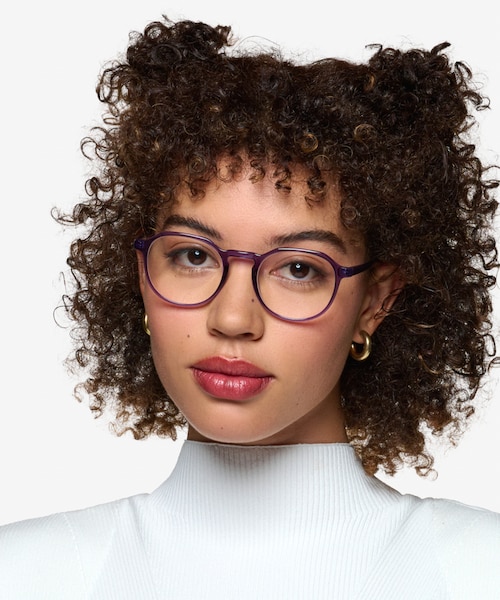 Monti Clear Purple PlasticEyeglass Frames for Women from EyeBuyDirect
