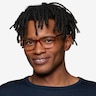 Kieran Clear Orange PlasticEyeglass Frames for Men from EyeBuyDirect
