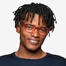Kieran Clear Pink PlasticEyeglass Frames for Men from EyeBuyDirect