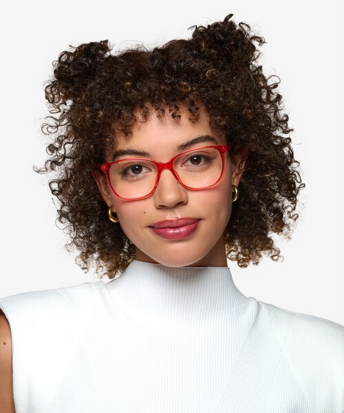 Kieran Clear Pink PlasticEyeglass Frames for Women from EyeBuyDirect
