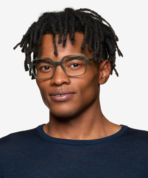 Lior Clear Green PlasticEyeglass Frames for Men from EyeBuyDirect