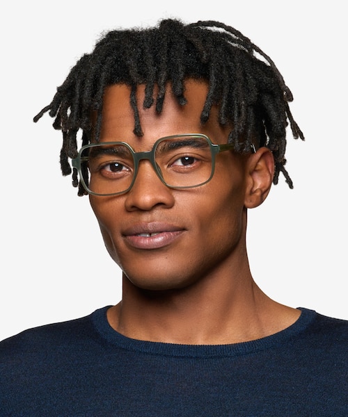 Lior Clear Green PlasticEyeglass Frames for Men from EyeBuyDirect