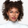 Caelan Clear Champagne PlasticEyeglass Frames for Women from EyeBuyDirect