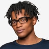 Tully Shiny Black PlasticEyeglass Frames for Men from EyeBuyDirect