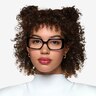 Tully Shiny Black PlasticEyeglass Frames for Women from EyeBuyDirect