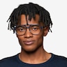 Eris Clear Blue Purple PlasticEyeglass Frames for Men from EyeBuyDirect
