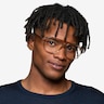 Eris Clear Brown PlasticEyeglass Frames for Men from EyeBuyDirect