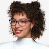 Marlowe Clear Purple PlasticEyeglass Frames for Women from EyeBuyDirect