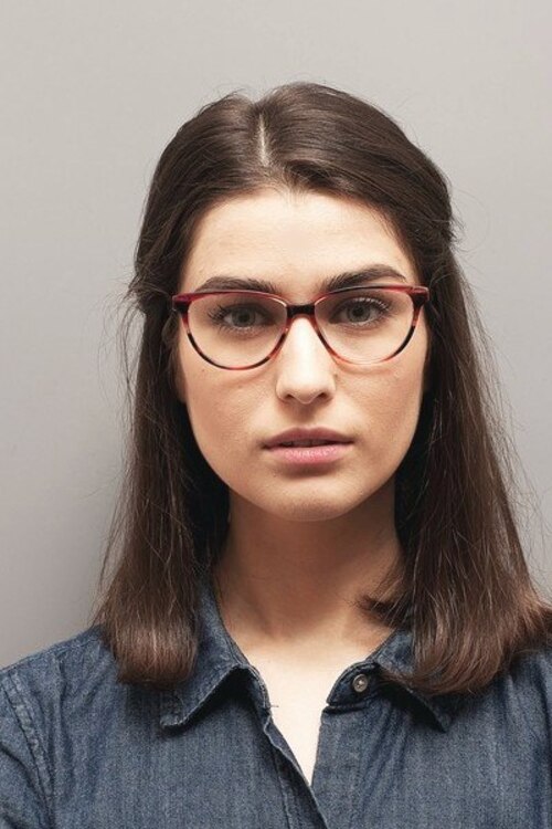 Aliyah Red & Strip AcetateEyeglass Frames for Women from EyeBuyDirect