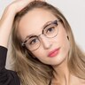 Annabel Gunmetal & Tortoise Acetate-metalEyeglass Frames for Women from EyeBuyDirect