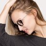 Get Lucky Black & Silver AcetateEyeglass Frames for Women from EyeBuyDirect