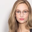 Get Lucky Brown & Silver Acetate, MetalEyeglass Frames for Women from EyeBuyDirect