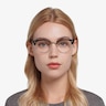 Japan Morning Dark Tortoise Acetate-metalEyeglass Frames for Women from EyeBuyDirect