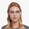 Japan Morning Blue Acetate-metalMontures de lunettes de vue pour Femmes d'EyeBuyDirect