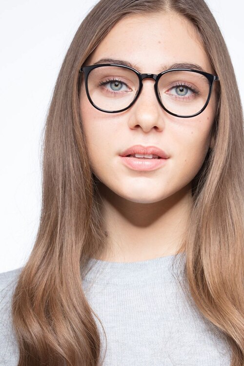 Naomi Noir Plastic-metalMontures de lunettes de vue pour Femmes d'EyeBuyDirect