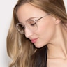 Lindsey Clear White MetalEyeglass Frames for Women from EyeBuyDirect