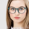 Lindsey Vert PlastiqueMontures de lunettes de vue pour Femmes d'EyeBuyDirect