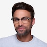 Sweet Janet Black Silver Acetate-metalEyeglass Frames for Men from EyeBuyDirect
