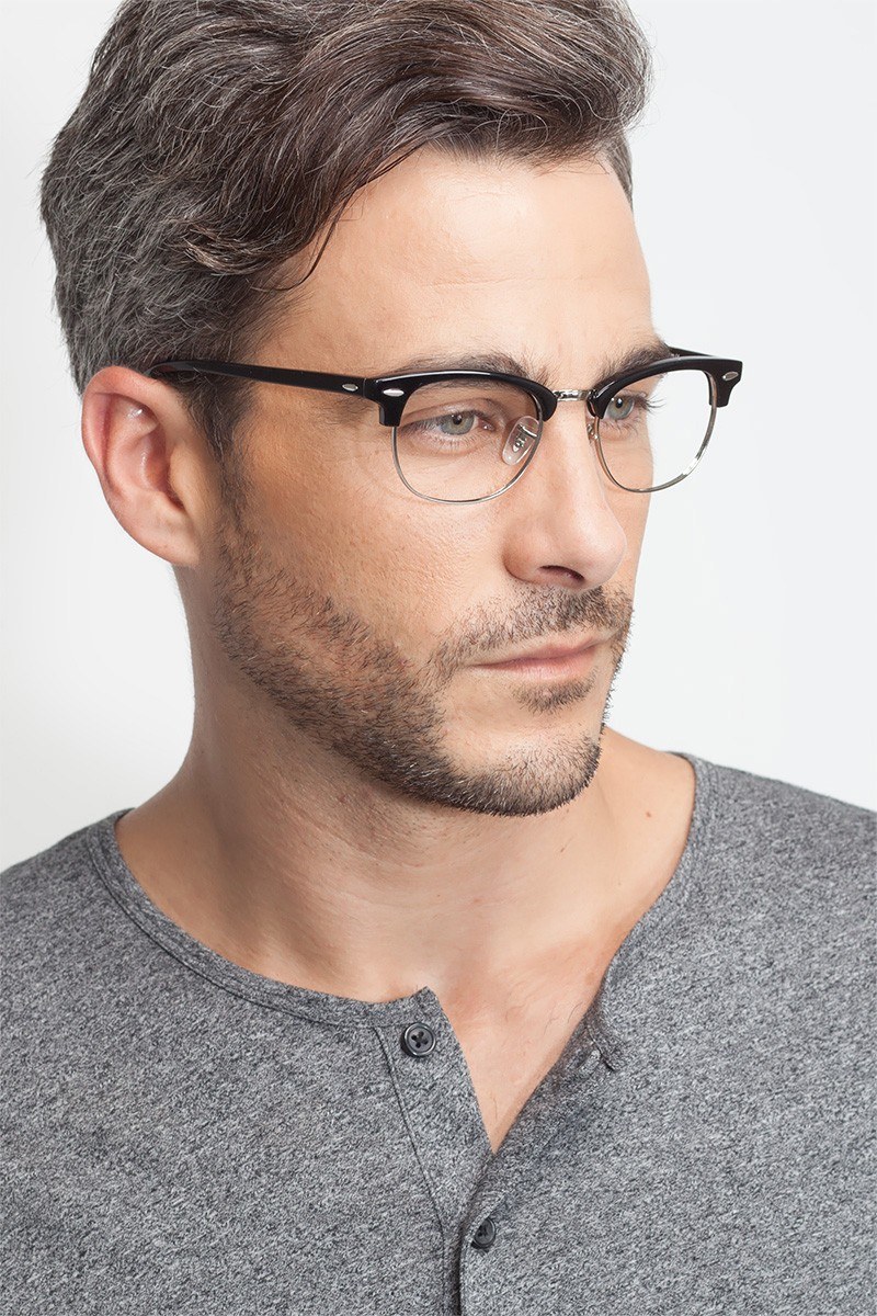 browline glasses on men