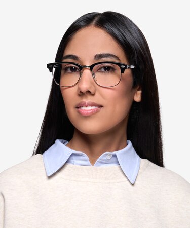 Black Silver Sweet Janet -  Fashion Acetate Eyeglasses