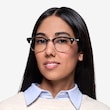 Sweet Janet Black Silver Acetate, MetalEyeglass Frames for Women from EyeBuyDirect