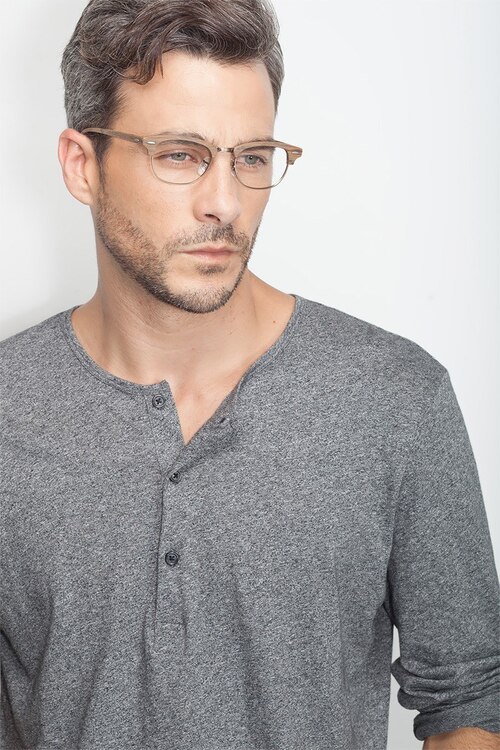 Sweet Jane Brown Wood-textureEyeglass Frames for Men from EyeBuyDirect