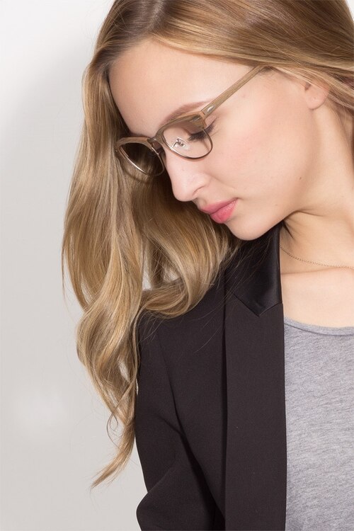Sweet Jane Brown Wood-textureEyeglass Frames for Women from EyeBuyDirect