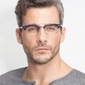 Sweet Jane Navy Silver AcetateEyeglass Frames for Men from EyeBuyDirect