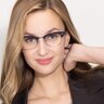 Sweet Jane Navy Silver AcetateEyeglass Frames for Women from EyeBuyDirect