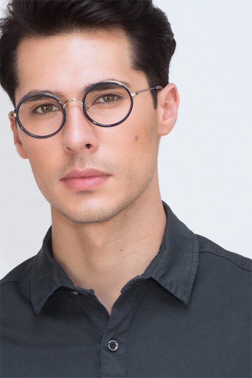 Gemini Navy AcetateEyeglass Frames for Men from EyeBuyDirect