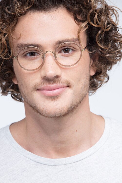 Gemini Light Brown AcétateMontures de lunettes de vue pour Hommes d'EyeBuyDirect
