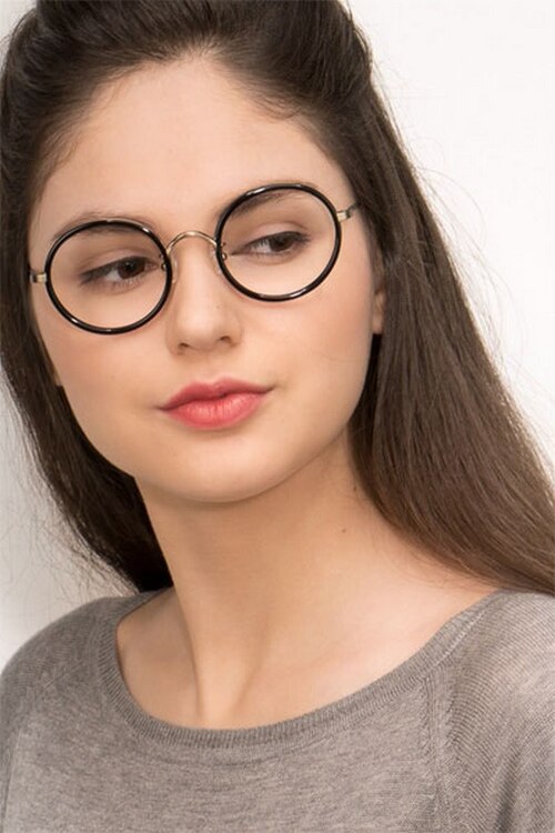 Gemini Black AcetateEyeglass Frames for Women from EyeBuyDirect