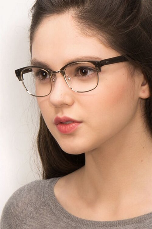 Look Up Clear Gray AcetateEyeglass Frames for Women from EyeBuyDirect