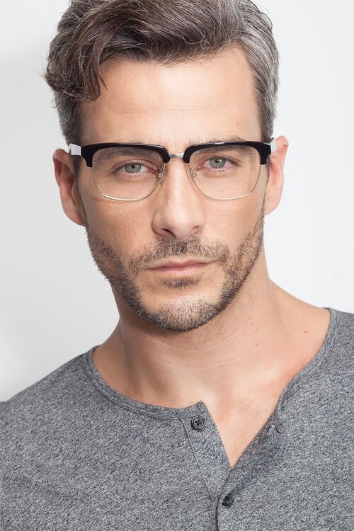 Arcade Black AcetateEyeglass Frames for Men from EyeBuyDirect