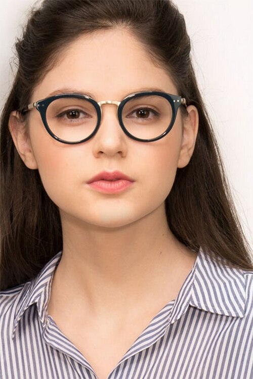 Bellefond Navy AcetateEyeglass Frames for Women from EyeBuyDirect