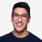 La Femme Gray Striped Acetate-metal Montures de lunettes de vue pour Hommes d'EyeBuyDirect