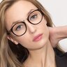 La Femme Tortoise Green AcétateMontures de lunettes de vue pour Femmes d'EyeBuyDirect