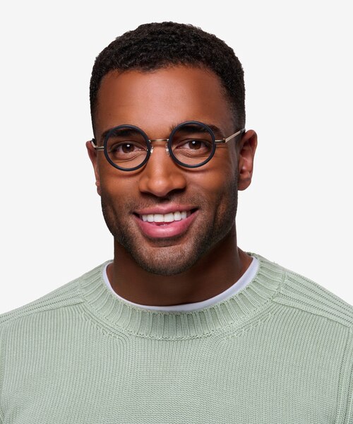 Roaring Noir Acetate-metalMontures de lunettes de vue pour Hommes d'EyeBuyDirect